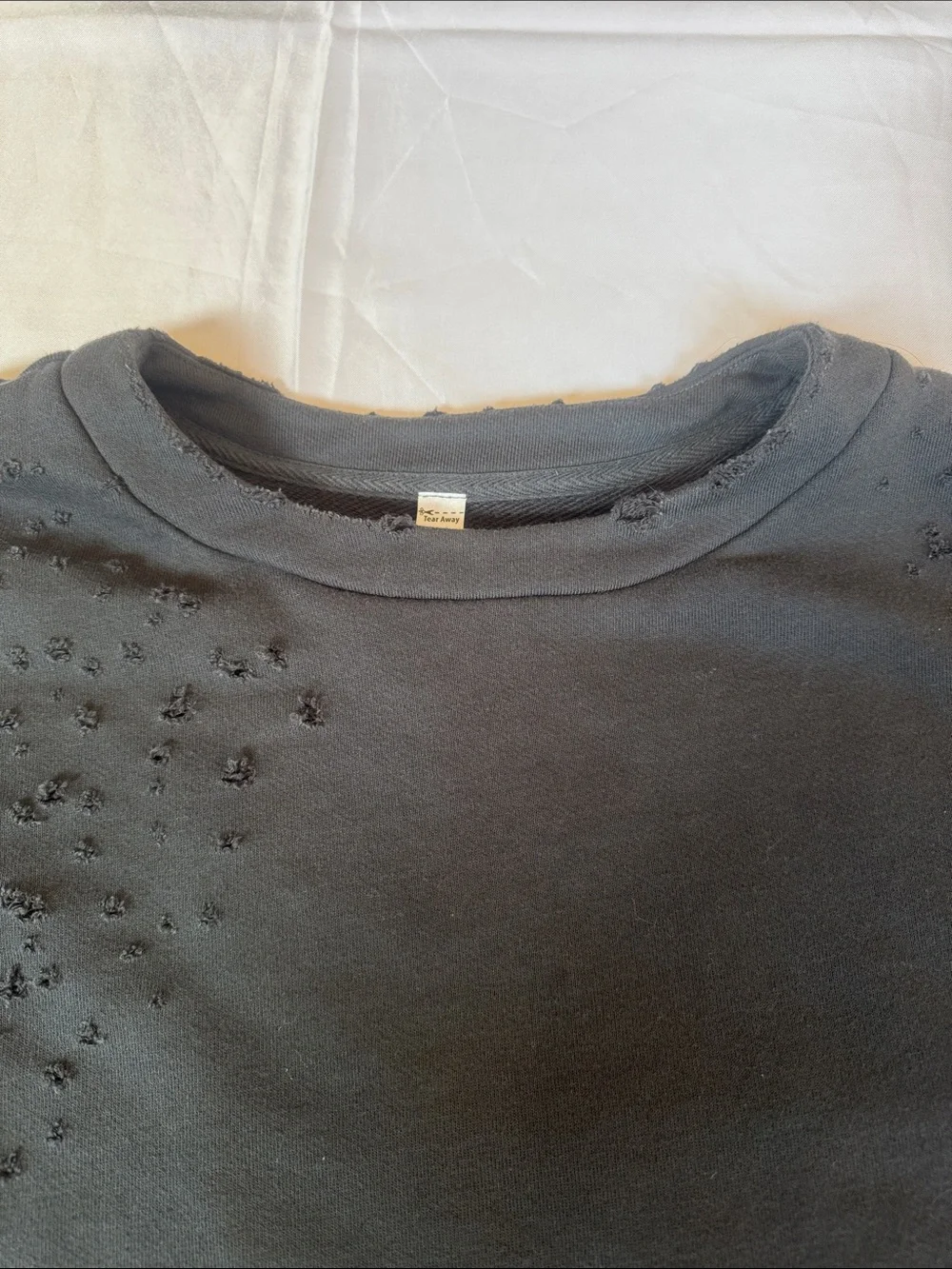 ALO‎ Yoga Cropped Crew Sweatshirt charcoal